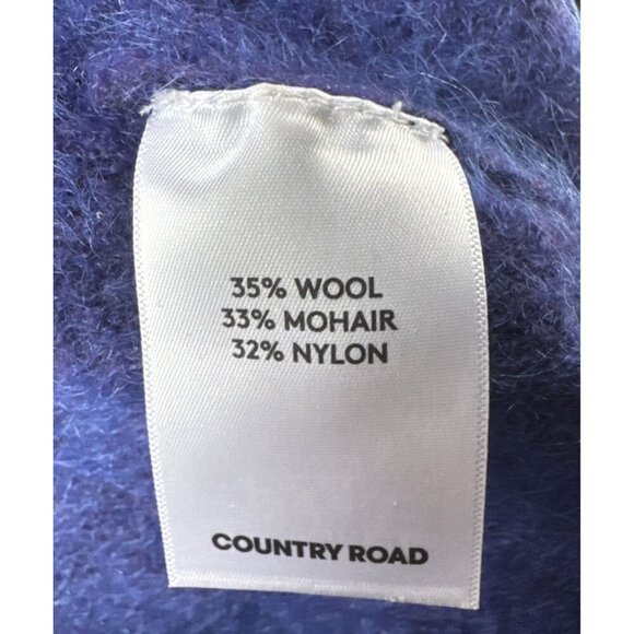 Country Road Sweater Size X Small, Crew Neck, purple & blue, mohair blend, wool - Picture 12 of 13